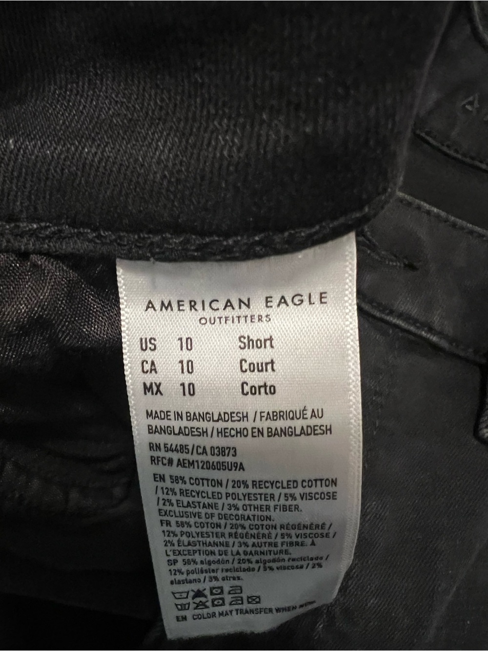AE Super High-Waisted Flare Jean Black - Picture 5 of 7